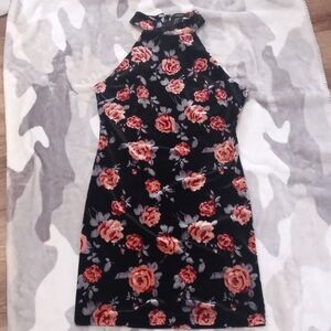 Velvet floral dress
